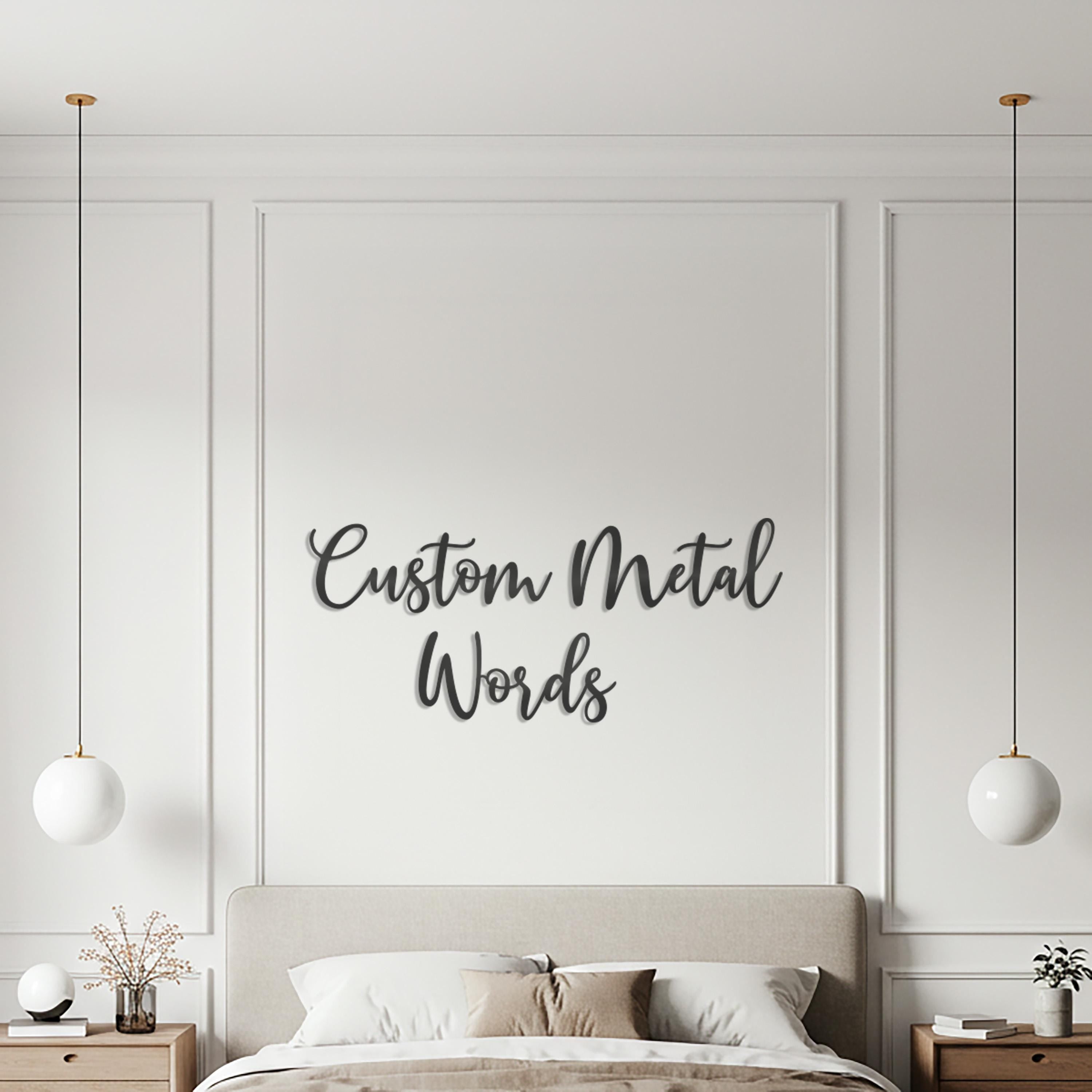 Custom Script Metal Word Art – Personalized Name Sign