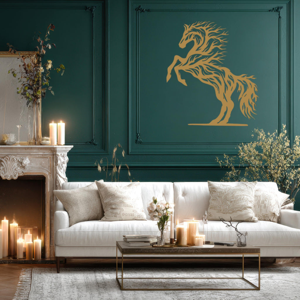 Wild Horse Metal Wall Art, Abstract Sculpture
