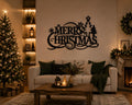 Merry Christmas Metal Wall Art, Snowflake Festive Sign