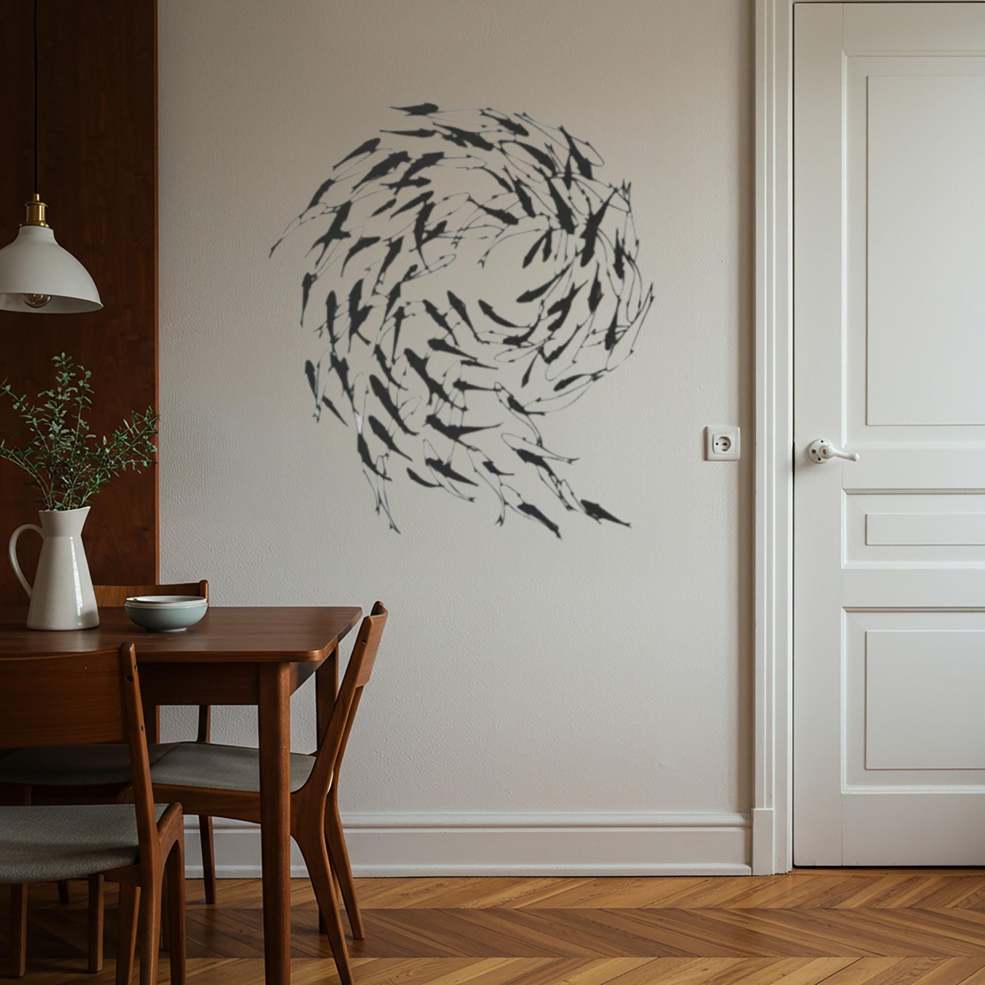 Coastal Metal Fish Wall Art, Modern Ocean Sculpture