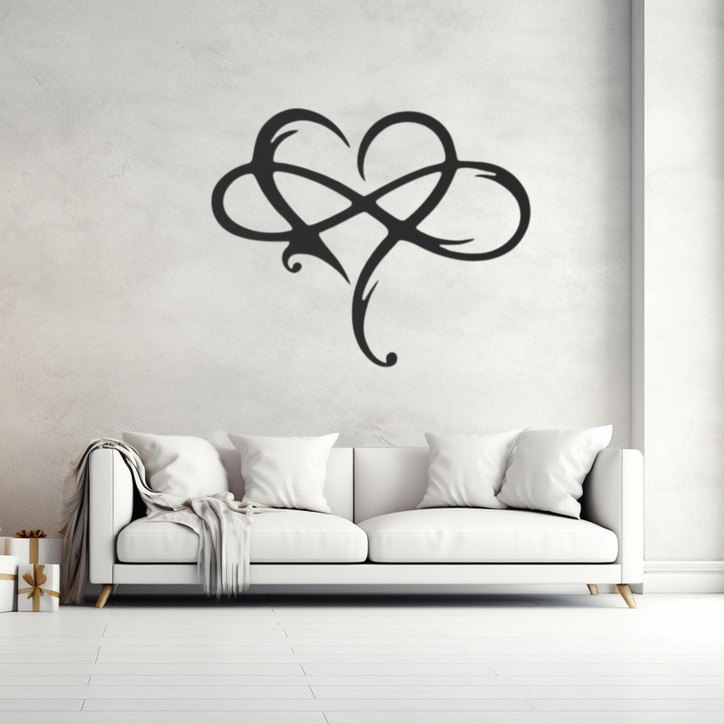 Valentine Infinity Heart Metal Wall Art – Romantic Love Gift