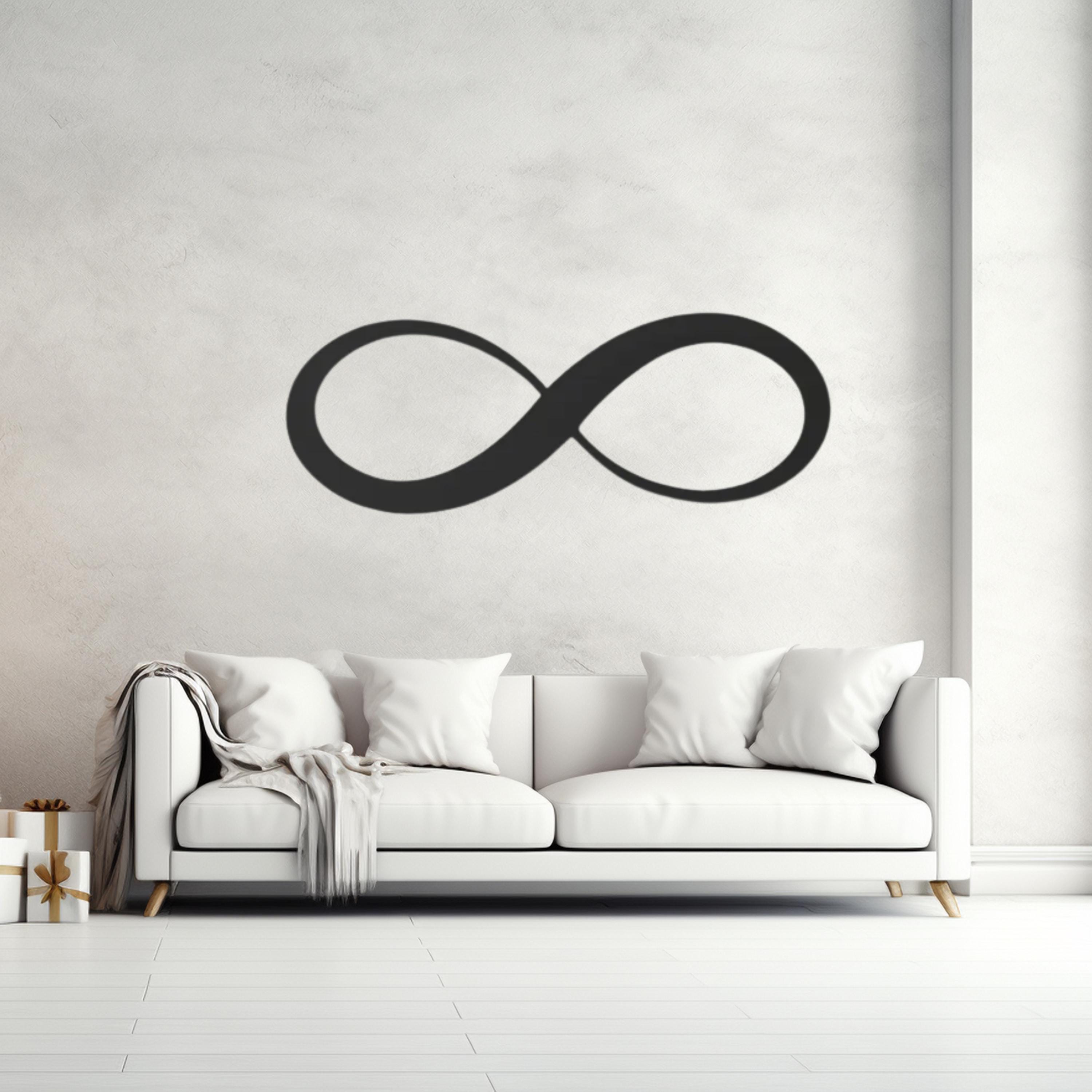 Valentine Minimal Infinity Metal Wall Art – Modern Couple Decor