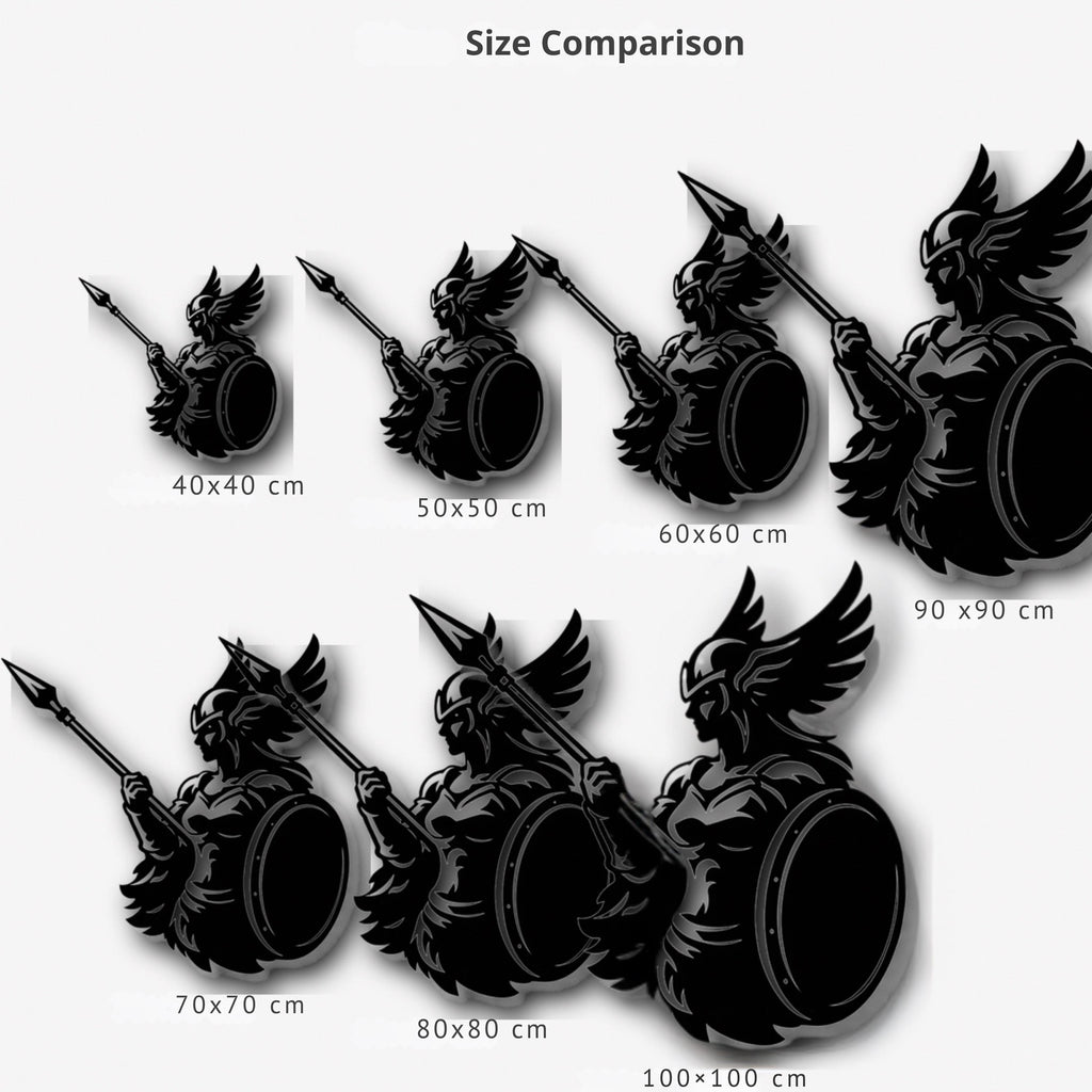 Valkyrie Metal Wall Art, Norse Decor, Gaming Room Art
