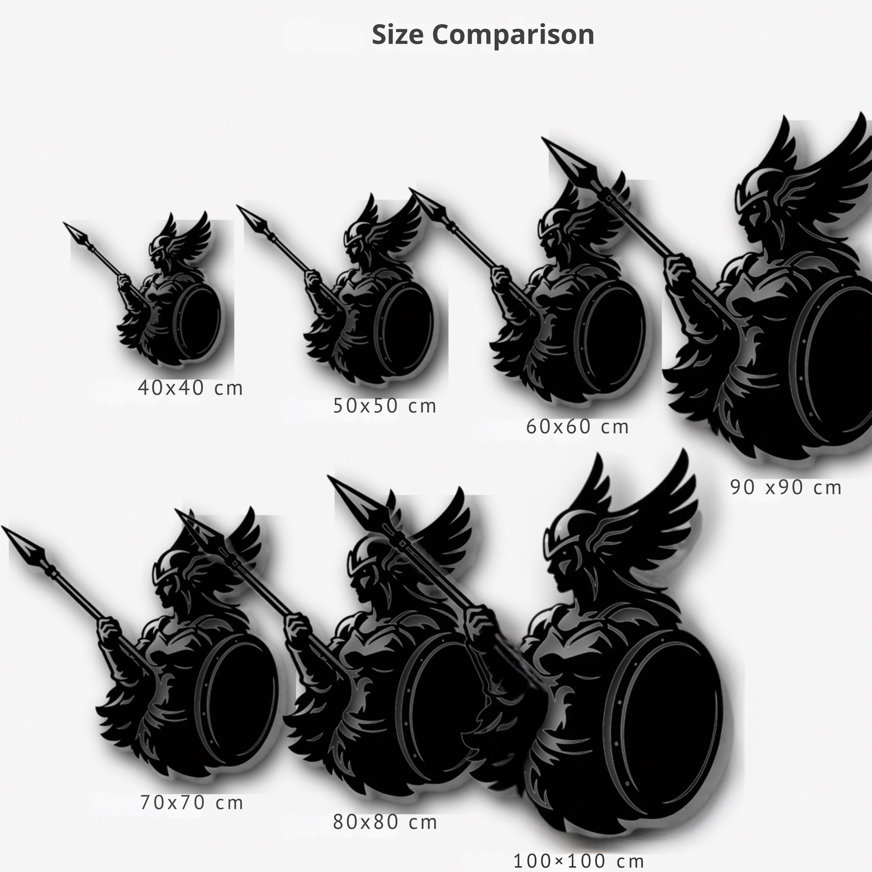 Valkyrie Metal Wall Art, Norse Decor, Gaming Room Art