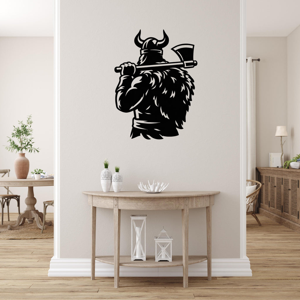 Viking Warrior Axe Metal Wall Art, Norse Decor