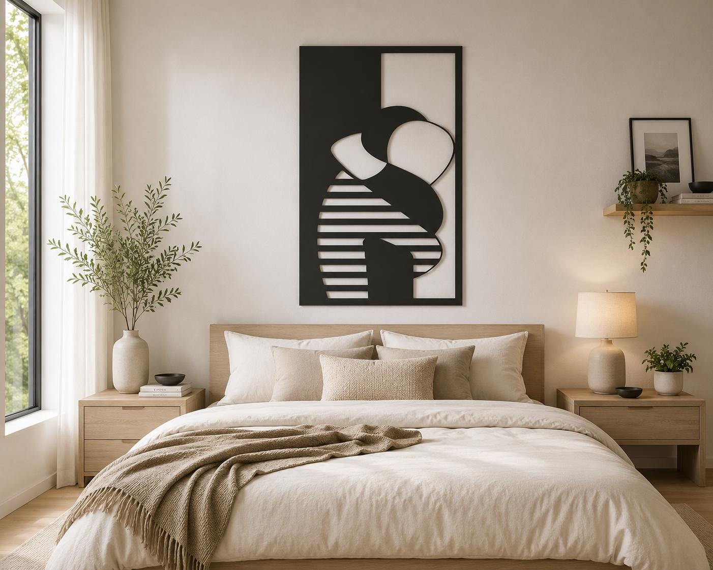 Valentine Abstract Couple Hug Metal Wall Art – Modern Love Decor