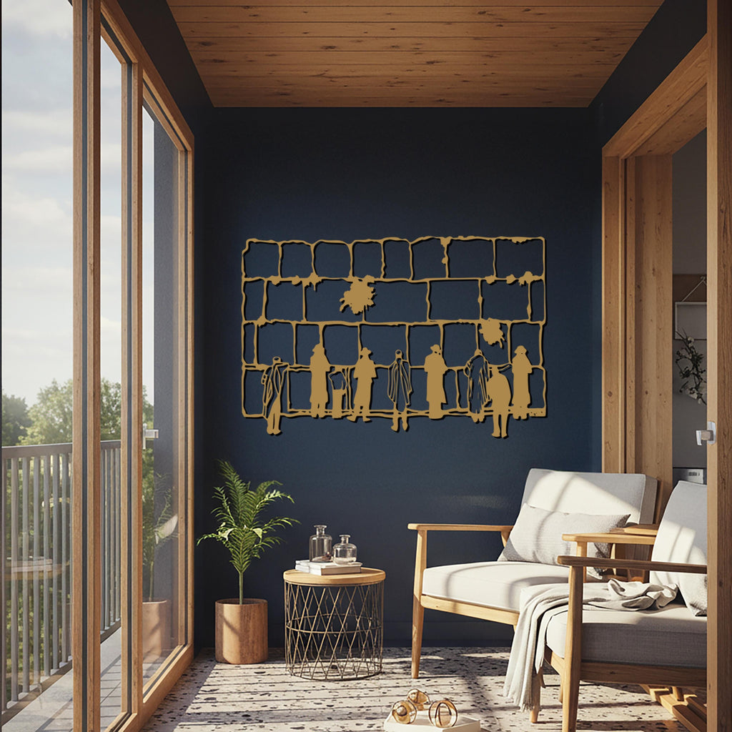 Western Wall Metal Art – Jerusalem Silhouette, Jewish Prayer Decor