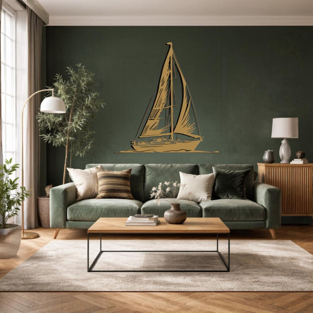 Sailboat Metal Wall Art | Coastal Nautical Steel Wall Decor