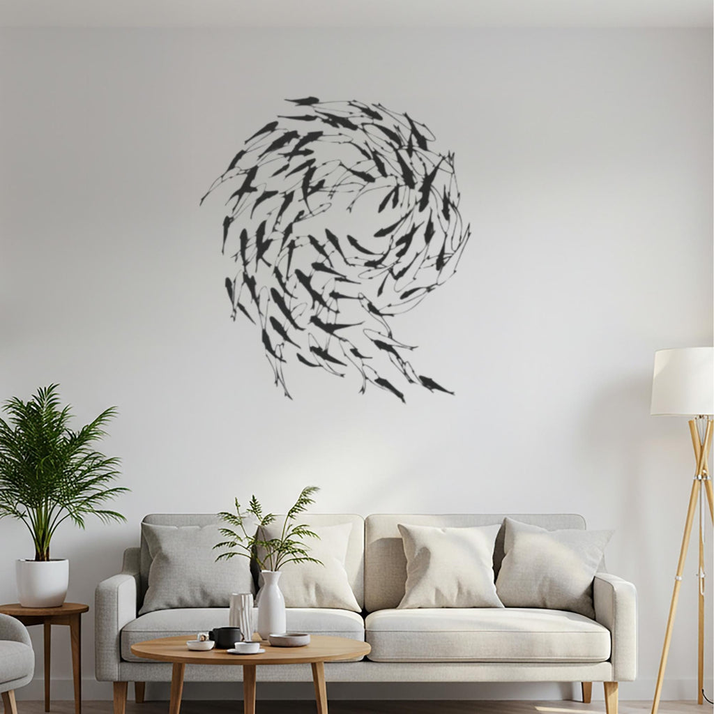 Coastal Metal Fish Wall Art, Modern Ocean Sculpture