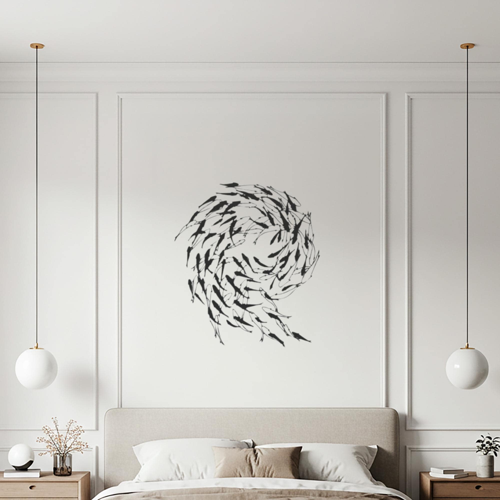 Coastal Metal Fish Wall Art, Modern Ocean Sculpture