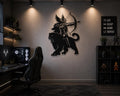 Valkyrie Metal Wall Art, Norse Mythology Decor, Gaming Room Art