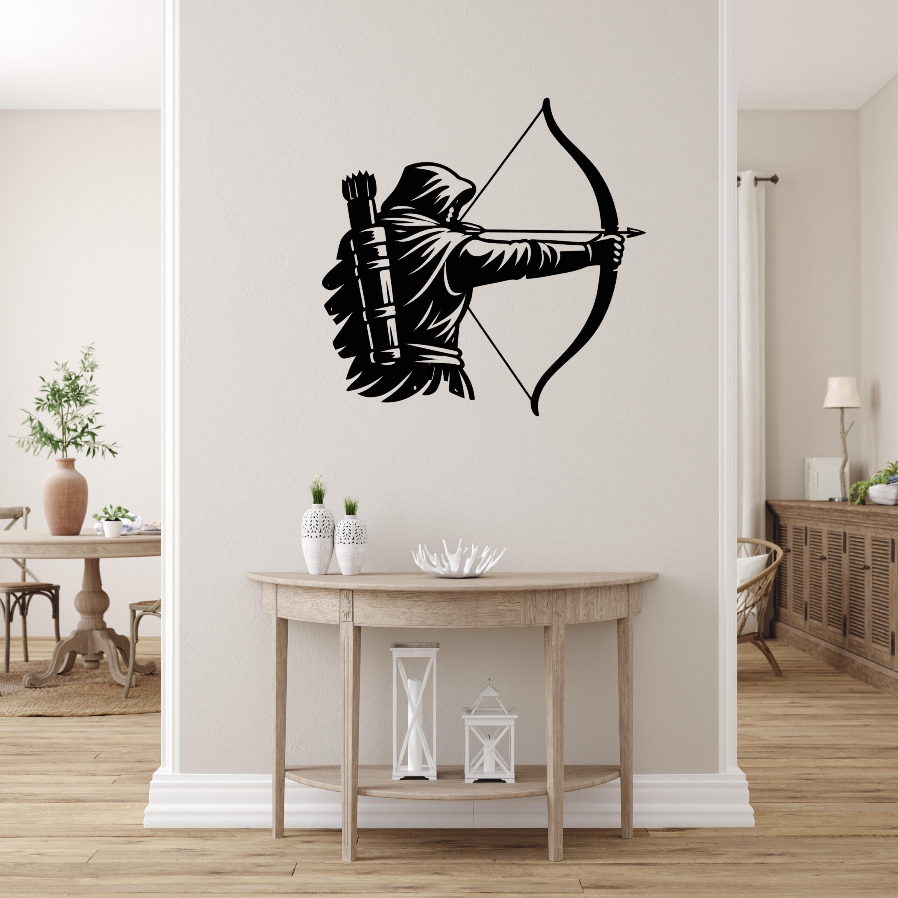 Archer Metal Wall Art, Medieval Gaming Room Decor