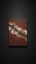 Red Oxide Abstract Flow Panel
