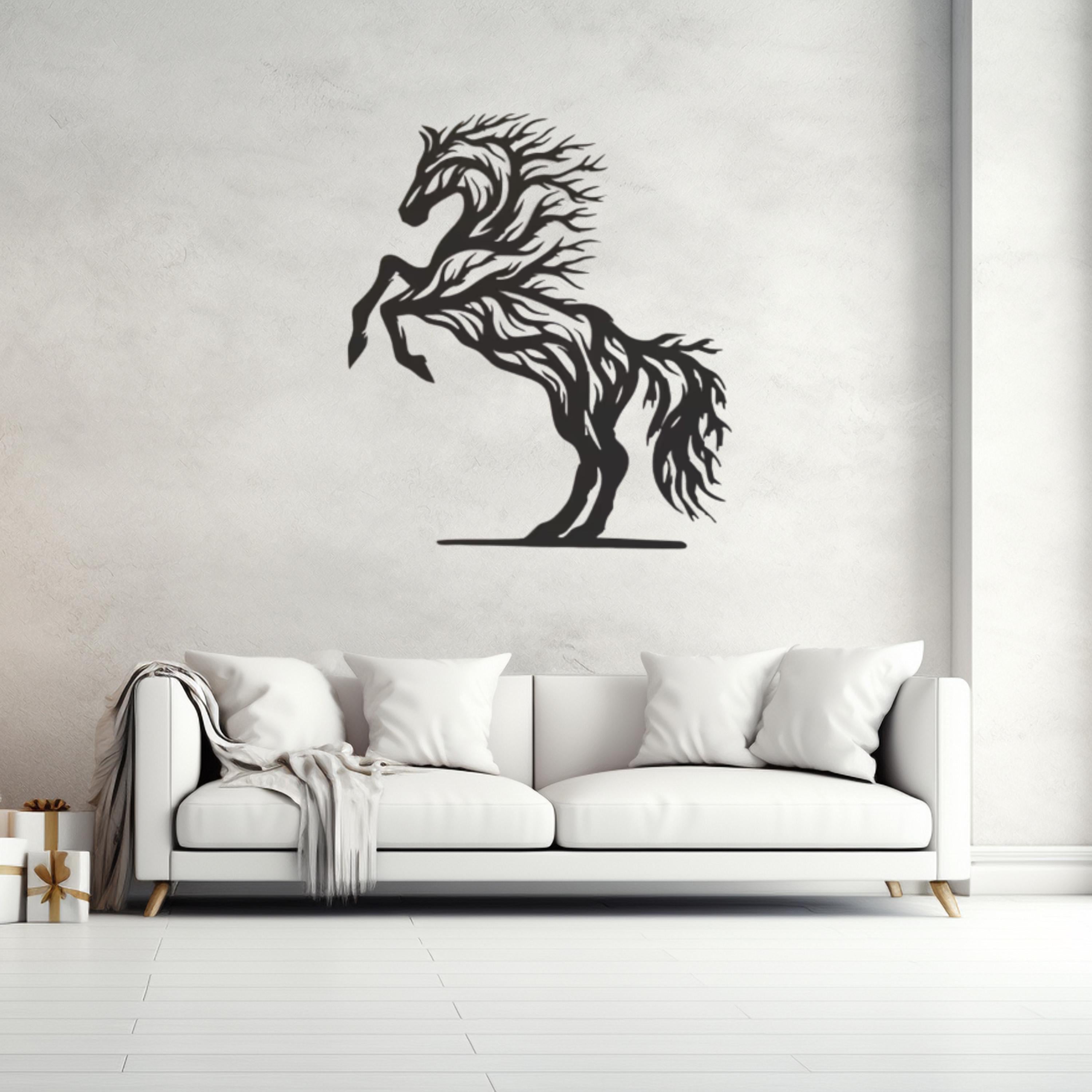 Wild Horse Metal Wall Art, Abstract Sculpture