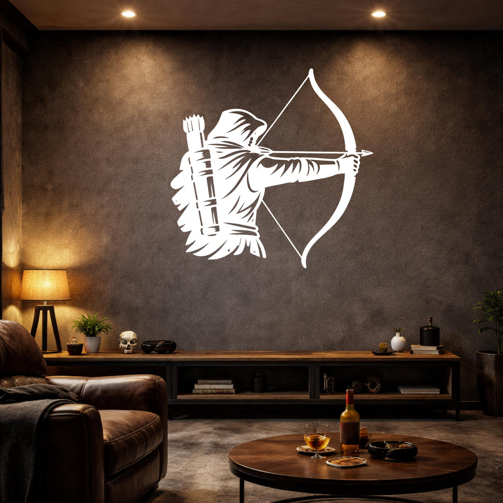 Archer Metal Wall Art, Medieval Gaming Room Decor
