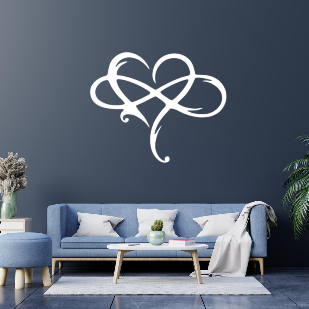 Valentine Infinity Heart Metal Wall Art – Romantic Love Gift