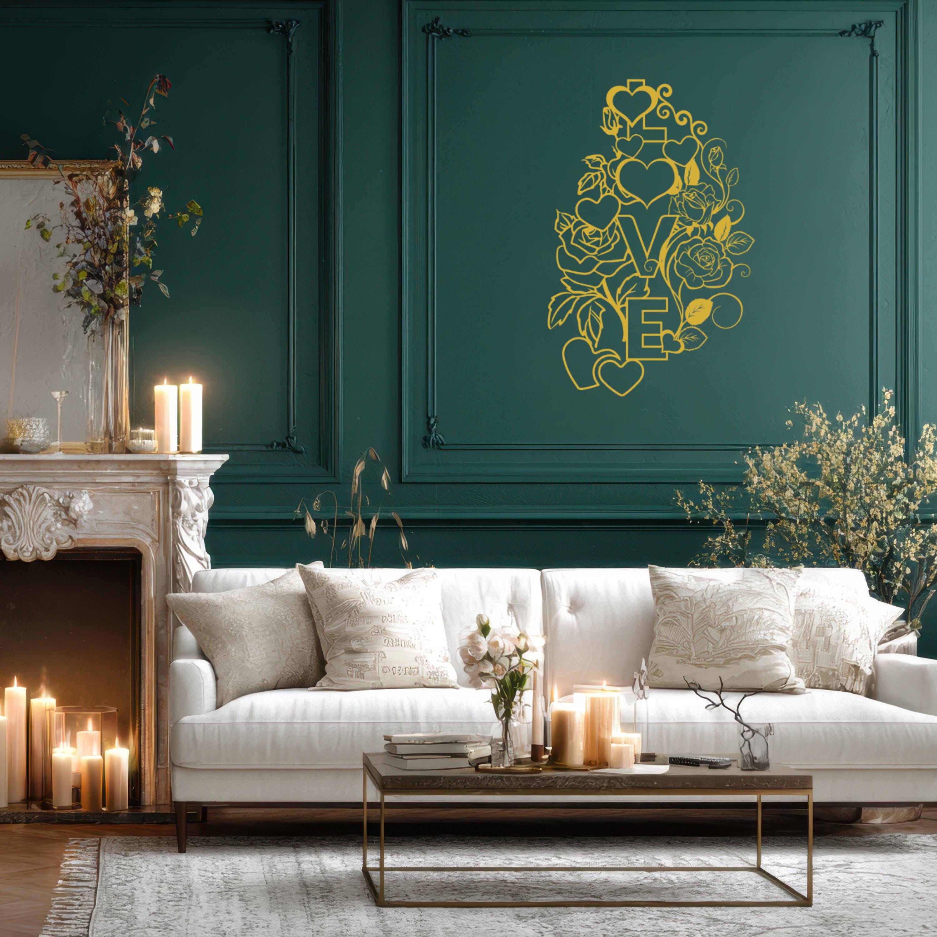 Valentine LOVE Metal Wall Art – Romantic Home Decor Gift