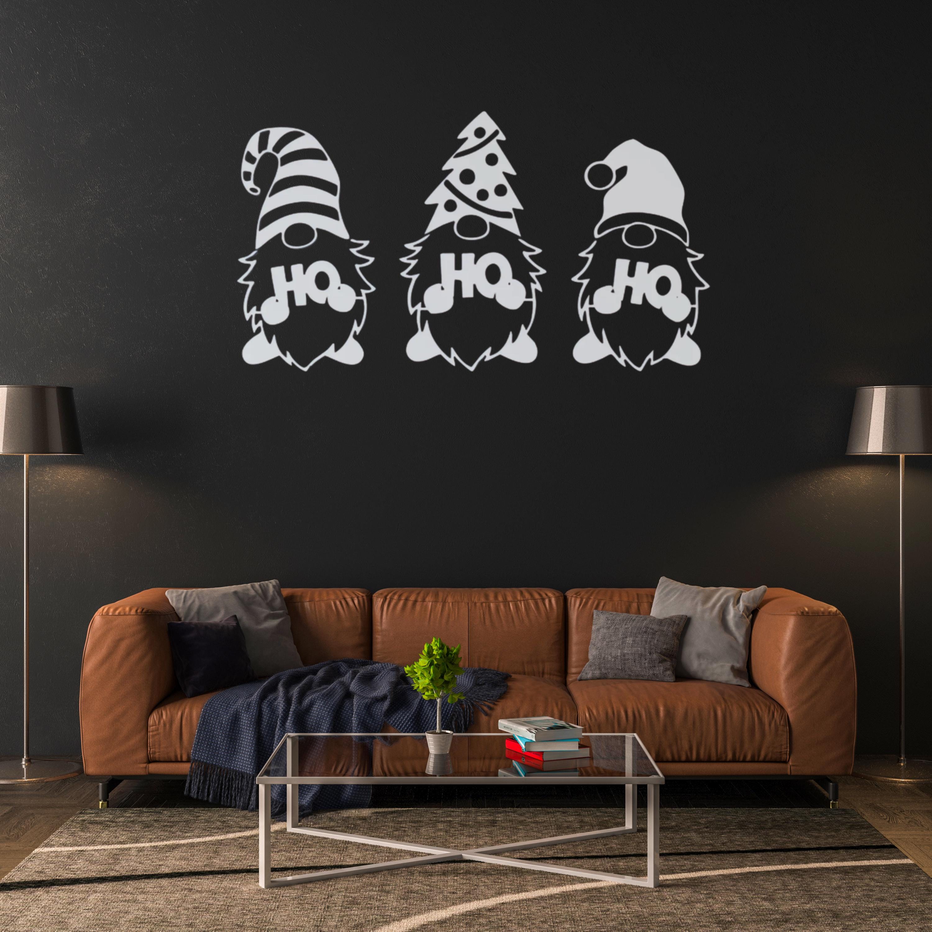 Gnome Christmas Metal Wall Art | Holiday Home Decor