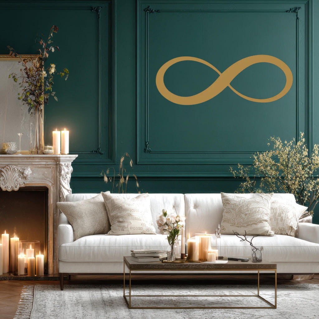 Valentine Minimal Infinity Metal Wall Art – Modern Couple Decor