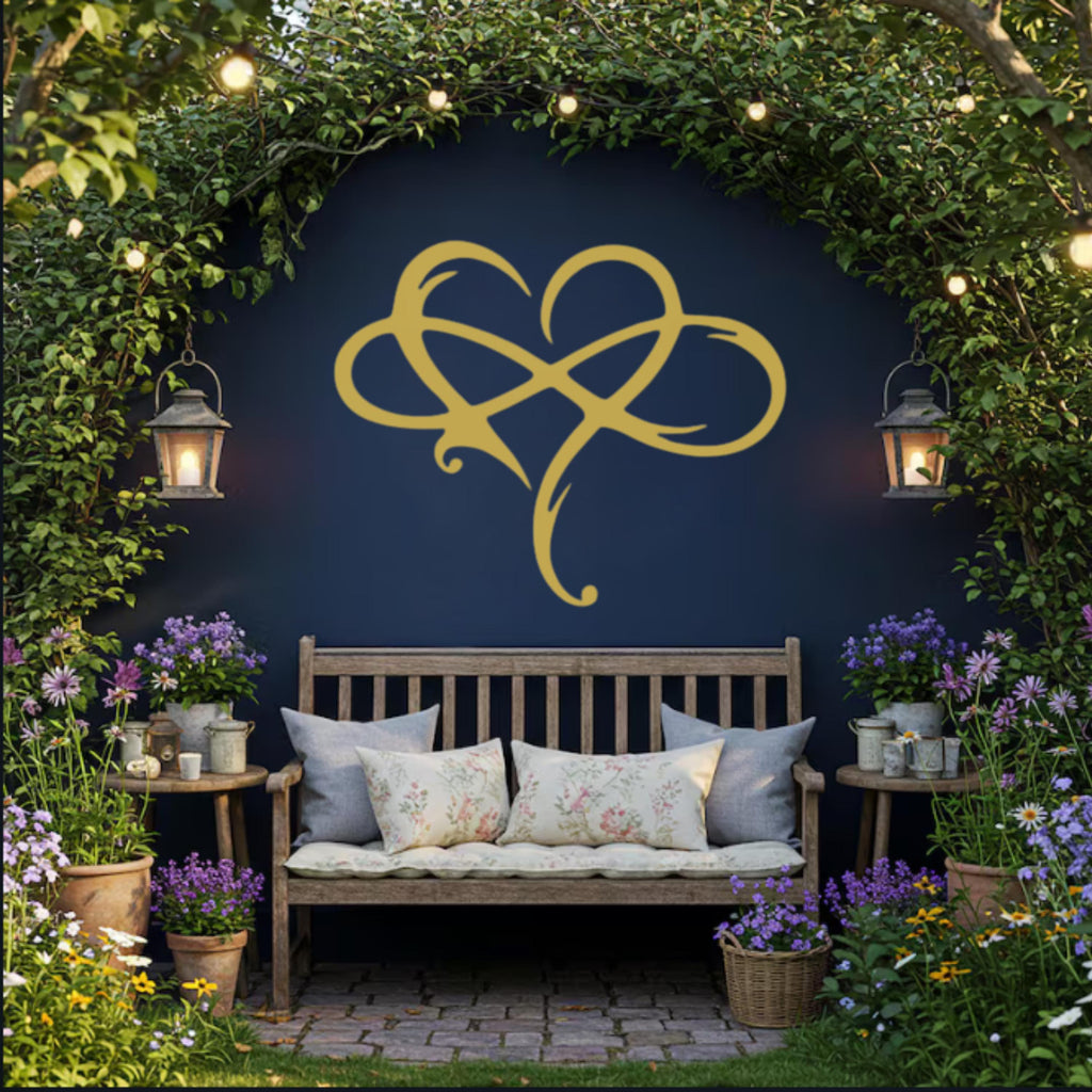 Valentine Infinity Heart Metal Wall Art – Romantic Love Gift