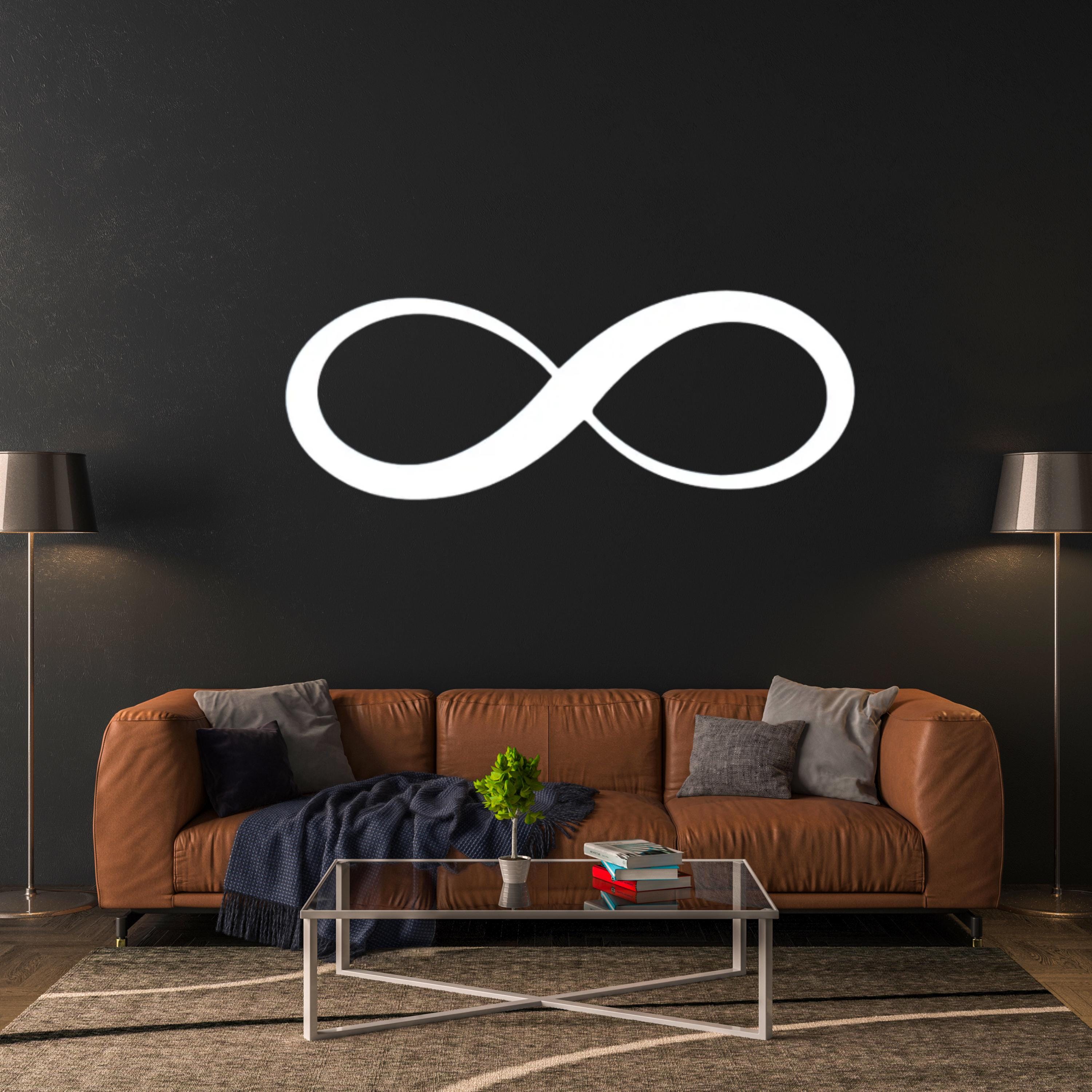Valentine Minimal Infinity Metal Wall Art – Modern Couple Decor