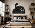 Personalized Cat Metal Wall Art, Modern Home Decor, Cat Lover Gift