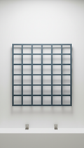Slate Blue Industrial Grid Wall Piece