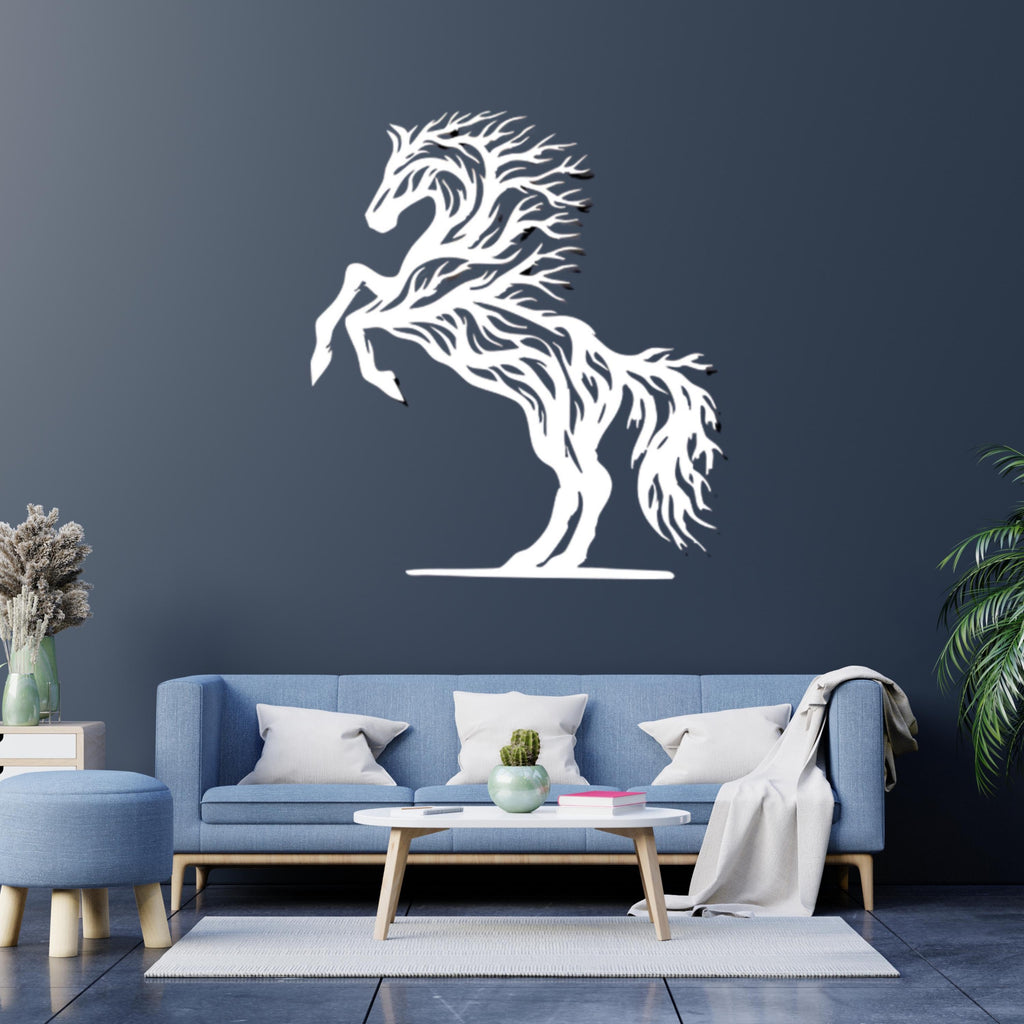 Wild Horse Metal Wall Art, Abstract Sculpture