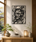 Van Gogh Inspired Metal Wall Art, Abstract Line Portrait
