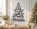 Merry Christmas Cat Tree Metal Wall Art