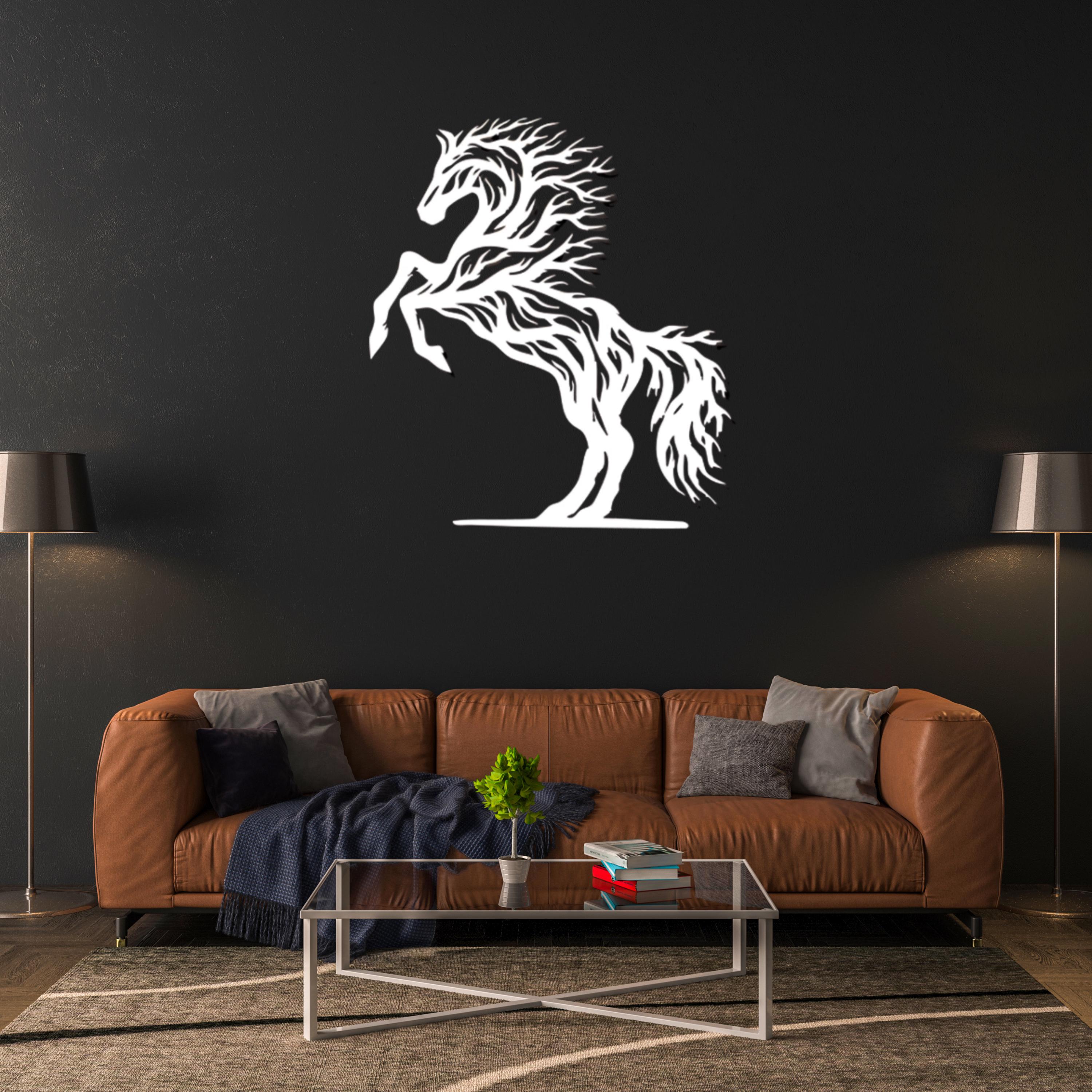 Wild Horse Metal Wall Art, Abstract Sculpture