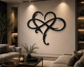 Valentine Infinity Heart Metal Wall Art – Romantic Love Gift
