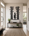 Samurai Metal Wall Art, Japanese Warrior Bamboo Decor, Zen Asian Hanging