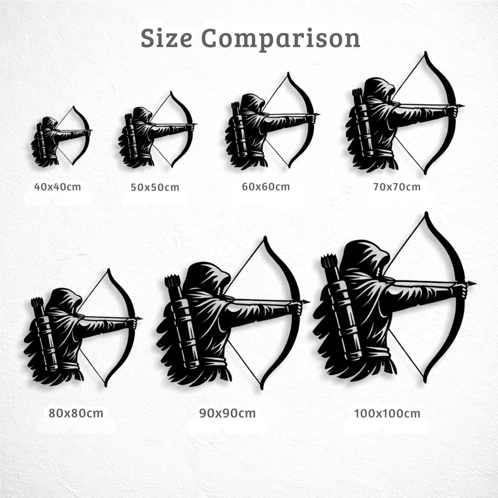 Archer Metal Wall Art, Medieval Gaming Room Decor