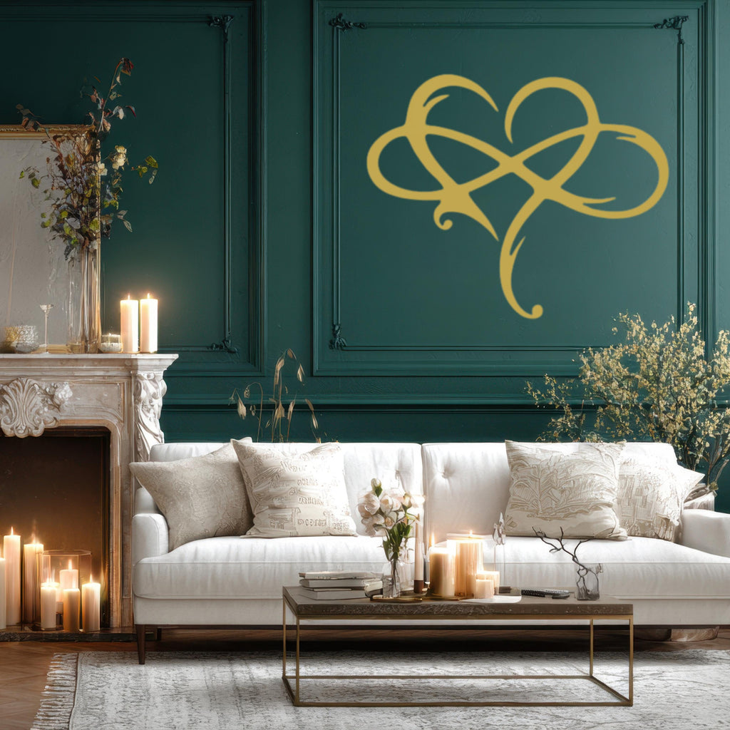 Valentine Infinity Heart Metal Wall Art – Romantic Love Gift