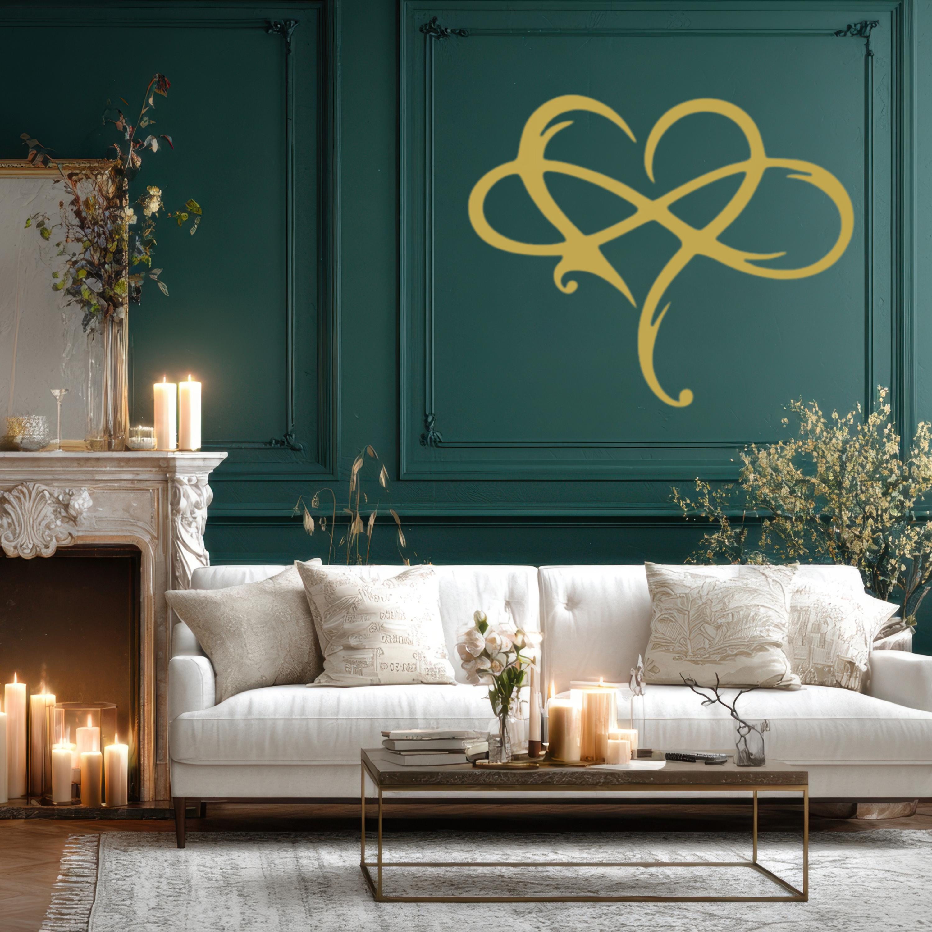 Valentine Infinity Heart Metal Wall Art – Romantic Love Gift