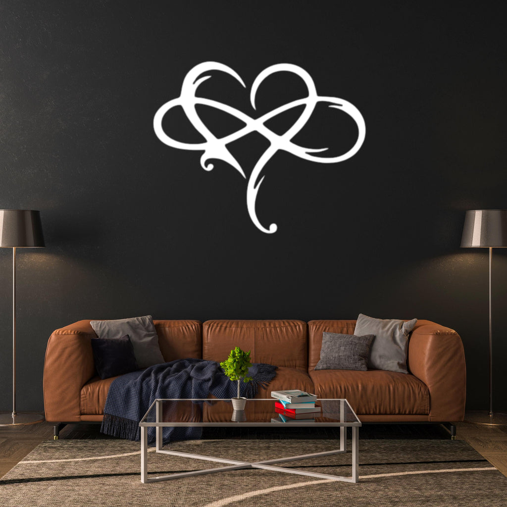 Valentine Infinity Heart Metal Wall Art – Romantic Love Gift