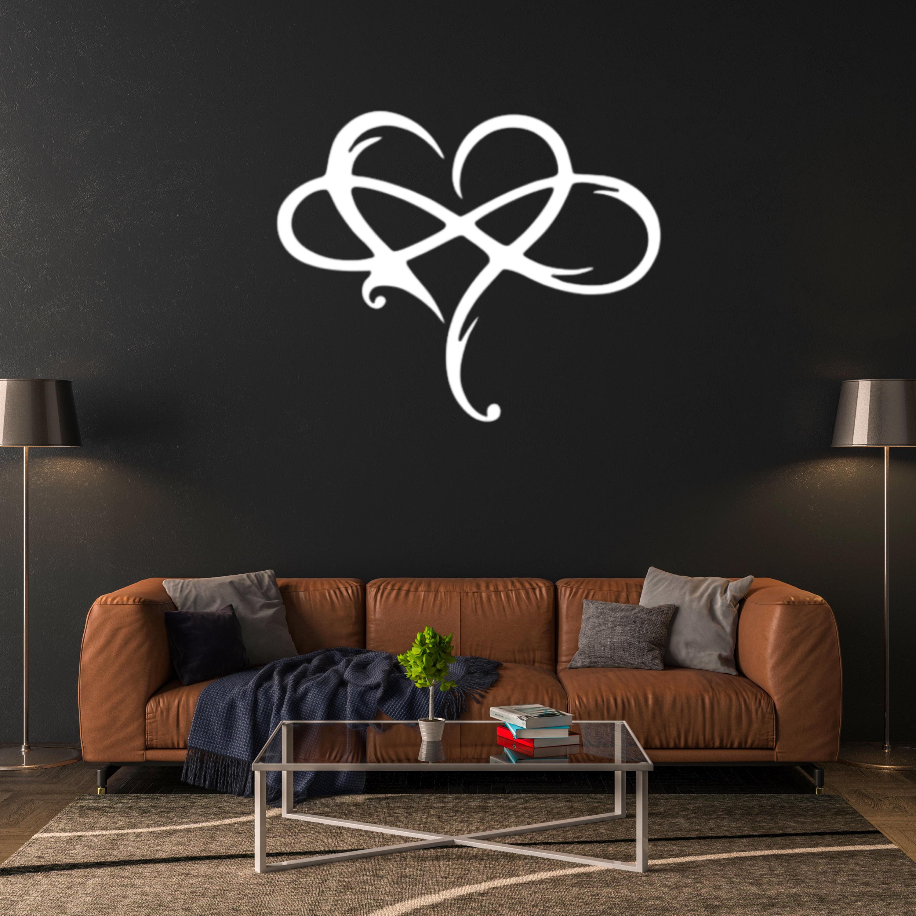 Valentine Infinity Heart Metal Wall Art – Romantic Love Gift