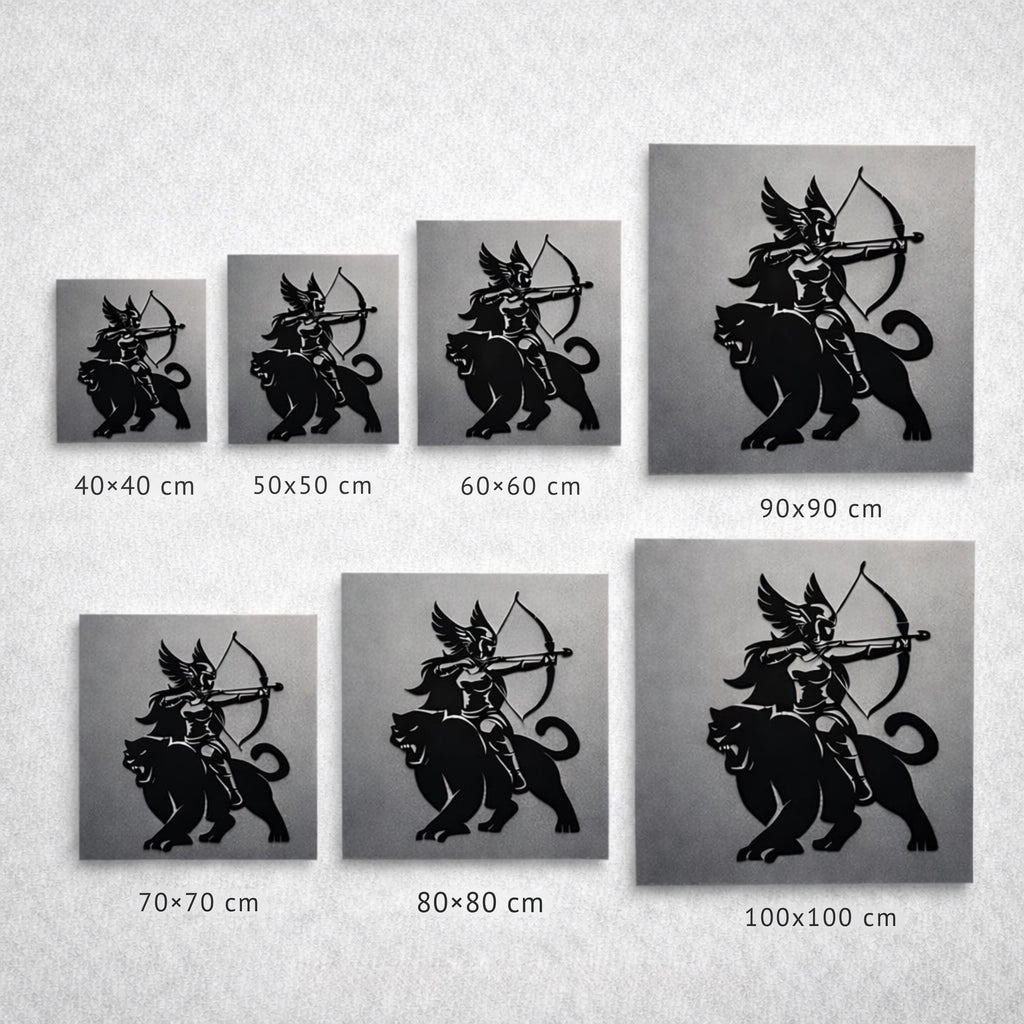 Valkyrie Metal Wall Art, Norse Mythology Decor, Gaming Room Art