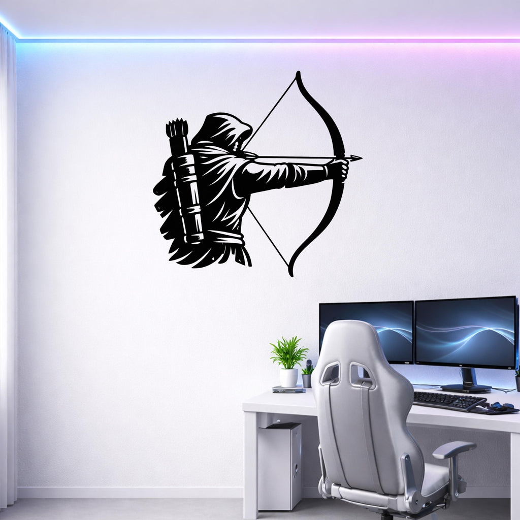 Archer Metal Wall Art, Medieval Gaming Room Decor