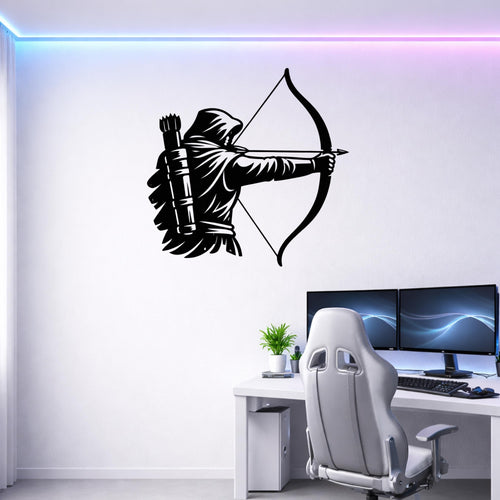 Archer Metal Wall Art, Medieval Gaming Room Decor