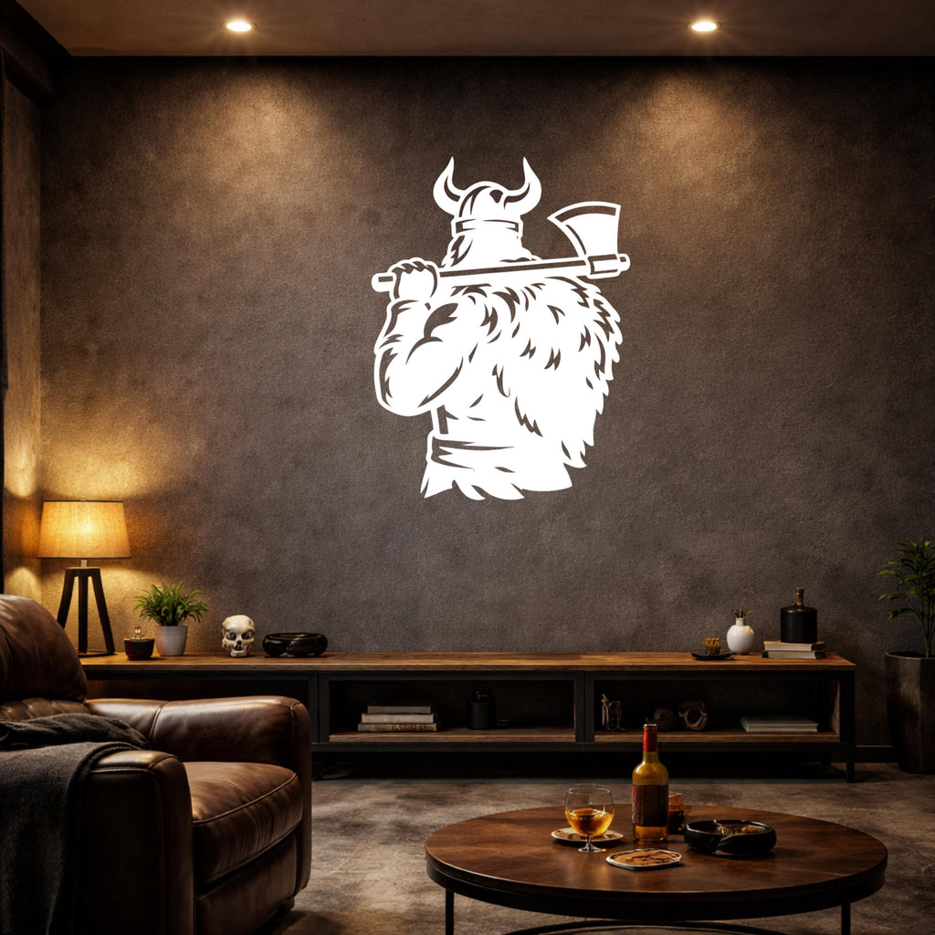 Viking Warrior Axe Metal Wall Art, Norse Decor
