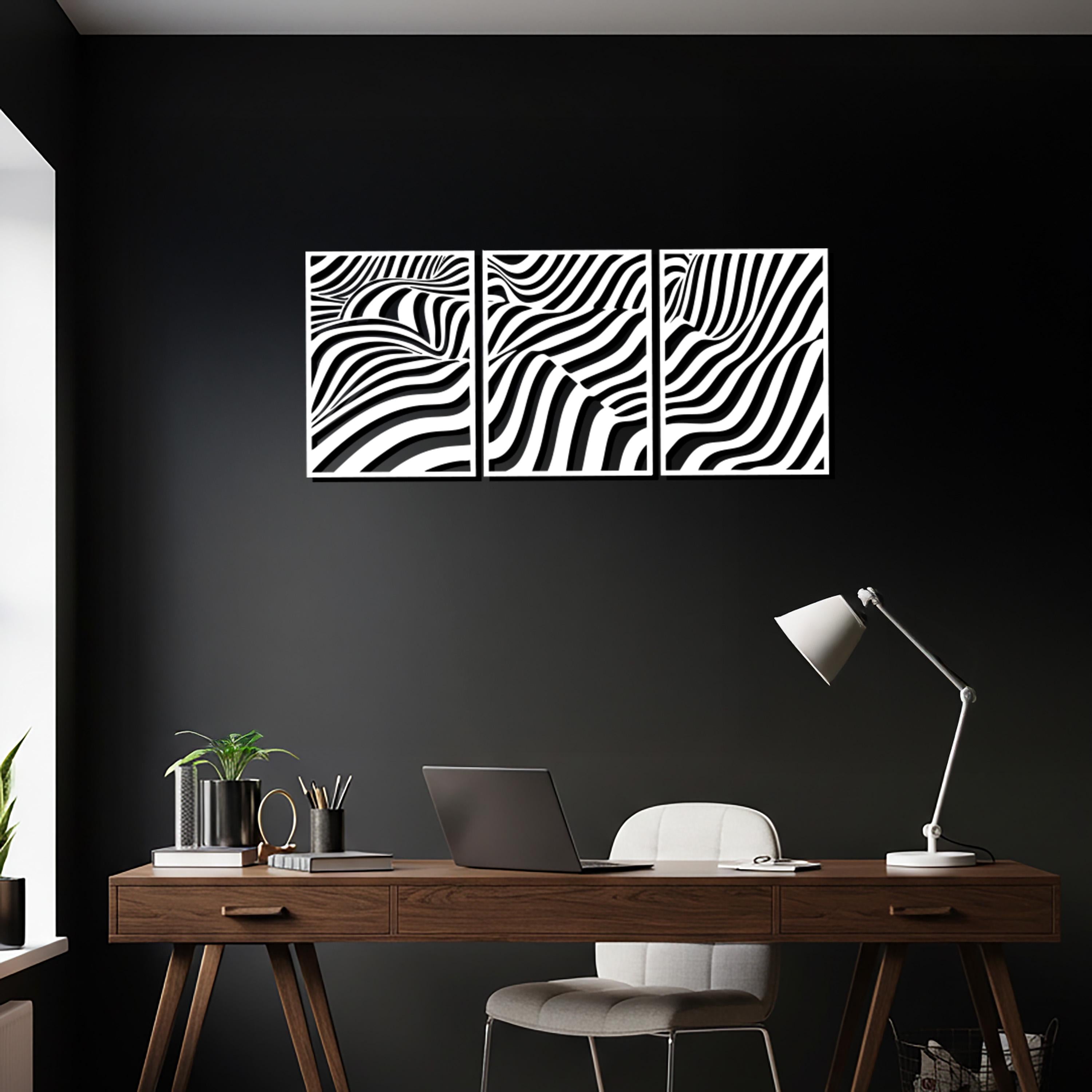 Abstract Wave Metal Wall Art – Minimalist Geometric Decor