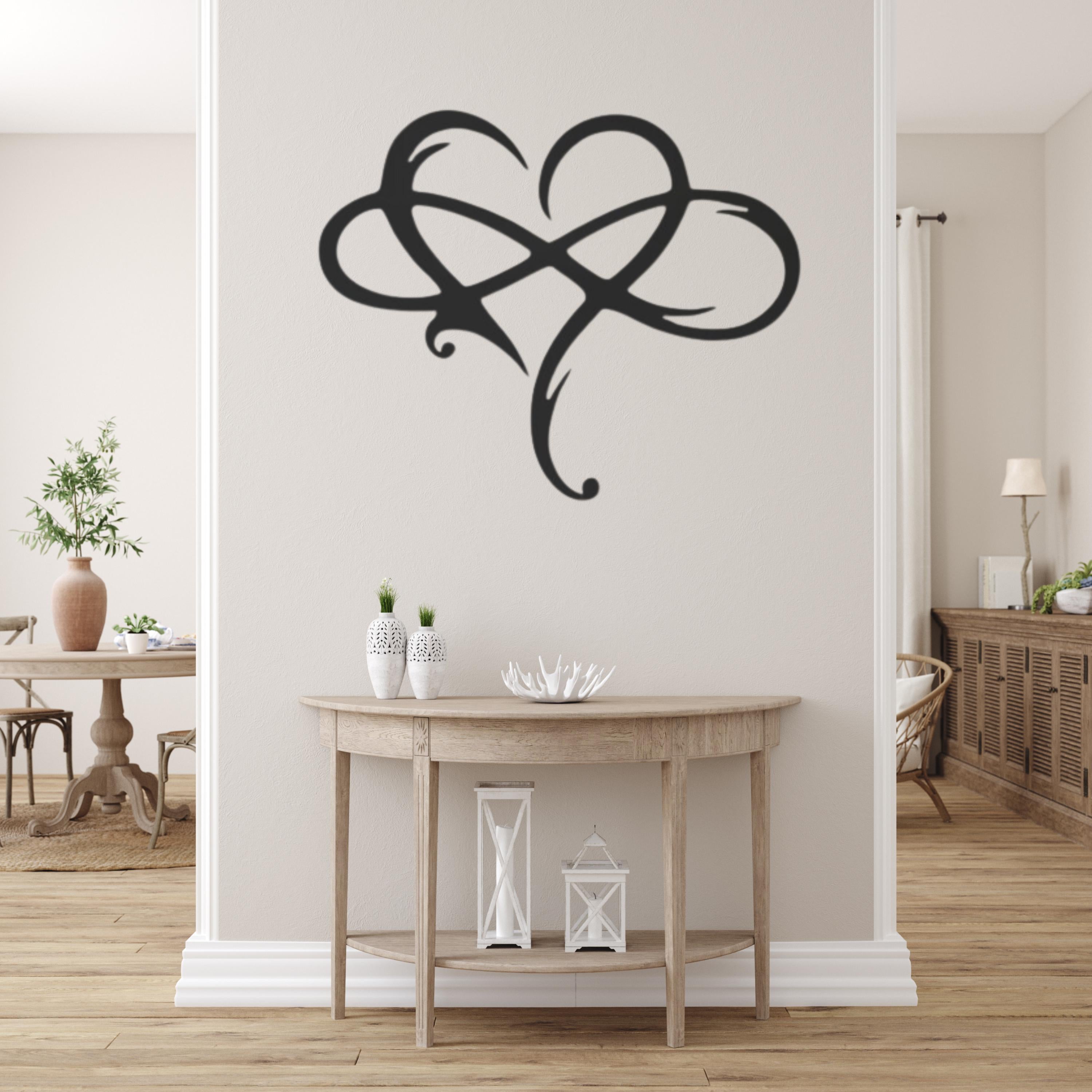 Valentine Infinity Heart Metal Wall Art – Romantic Love Gift